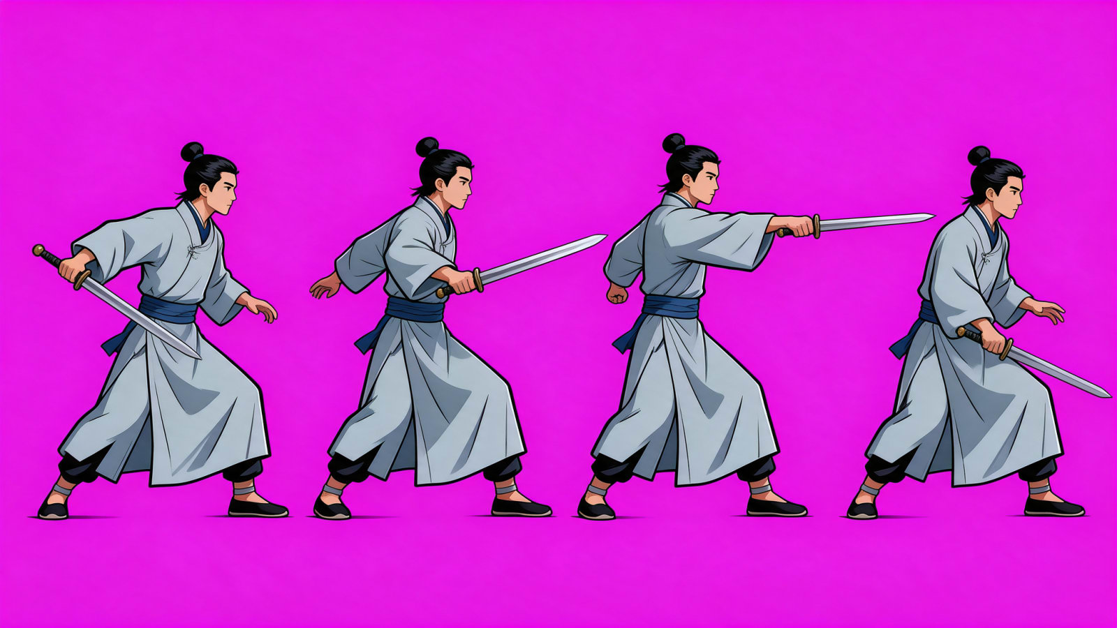 Wuxia Sword Hero Light Slash Sheet