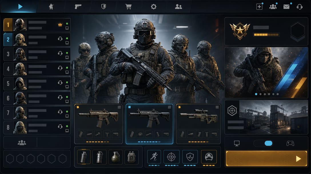 Tactical FPS UI and Event Concept