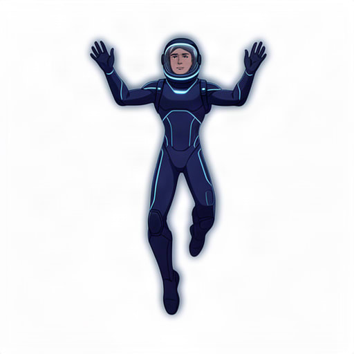Transparent Glowing Character