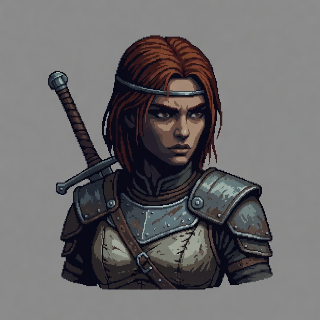 Aria - dark fantasy pixel style