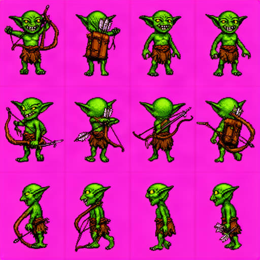 Goblin Archer Shooting Sprite Sheet