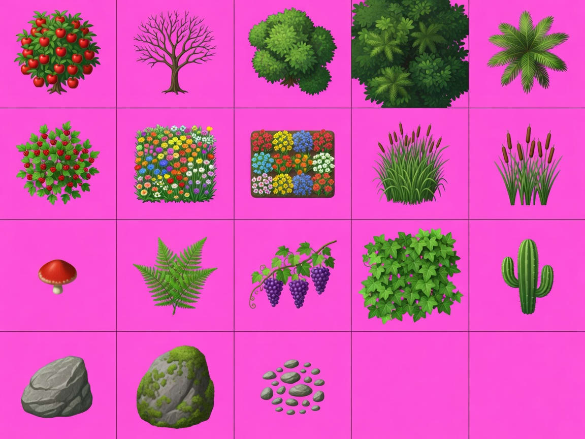 Natura object tile sheet
