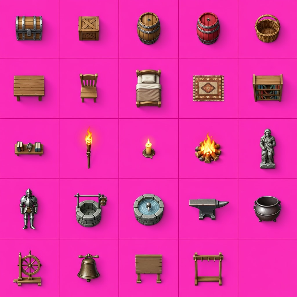 Dekoracje prop tile sheet