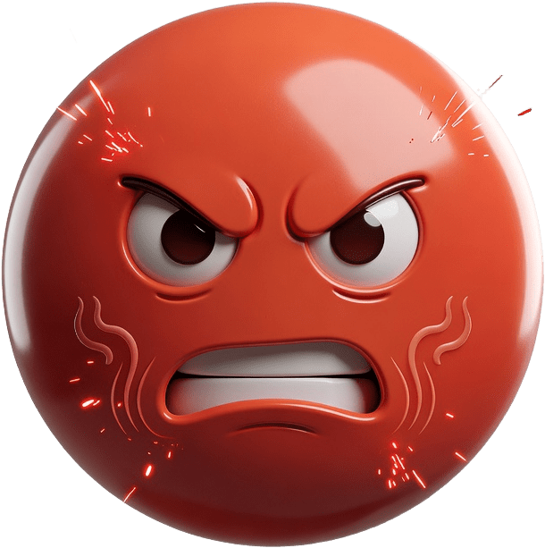 Angry Glossy 3D Emoji
