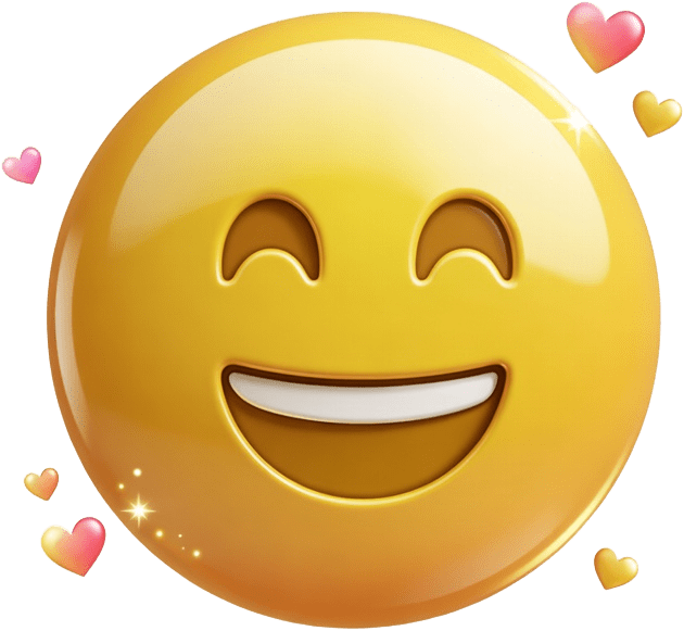 Happy Glossy 3D Emoji