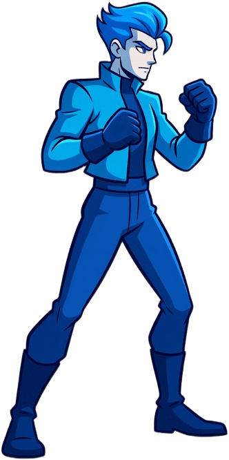 Player 2 Fighter Sprite (Cyan)