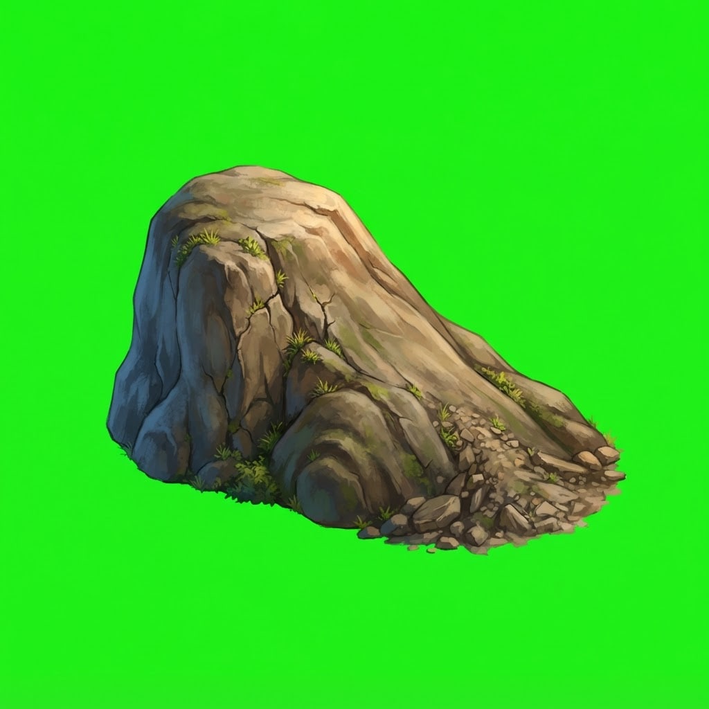 Image: A rounded SHOULDER of rock: a smooth swelling butt