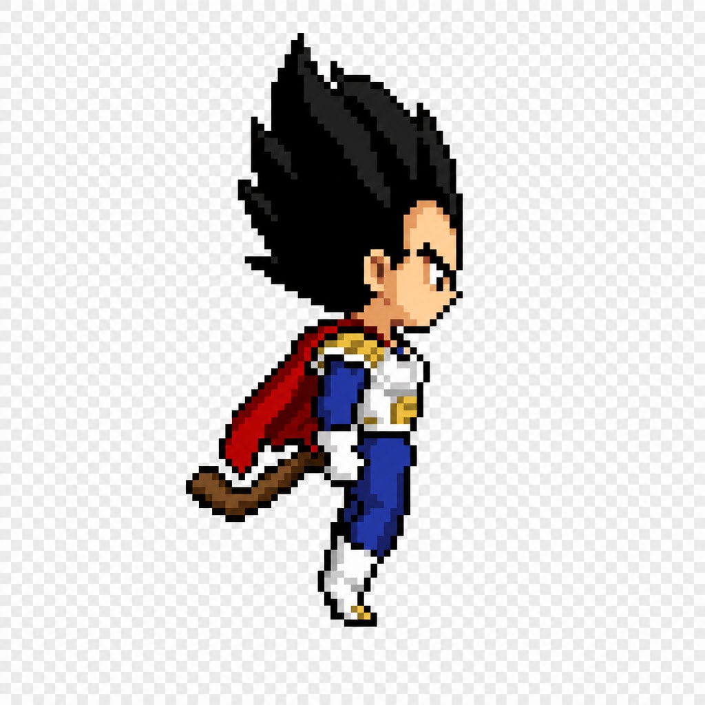Vegeta walk_side f2 (LOG2 pixel art)