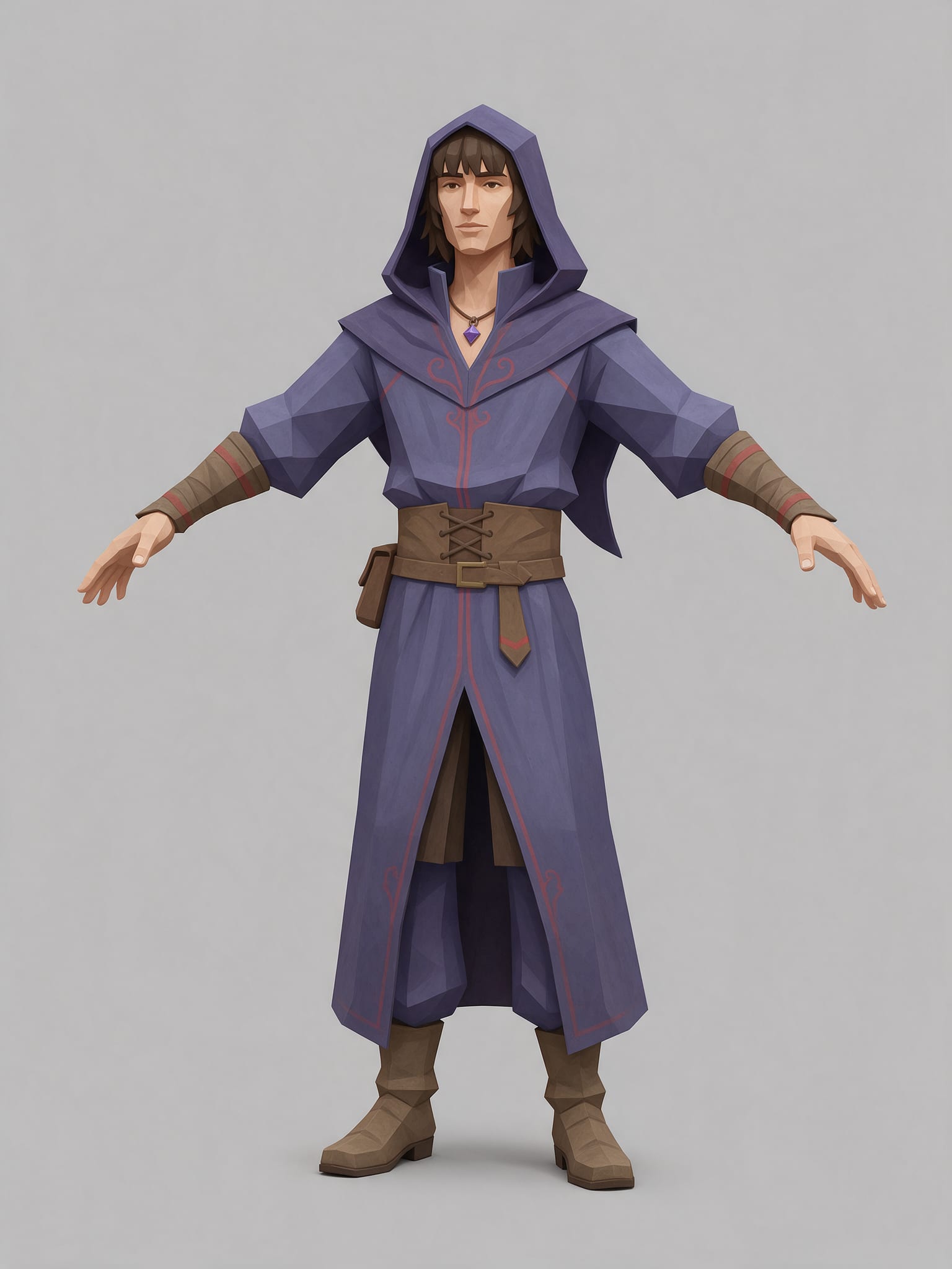 Ironvale Mage T-Pose Reference (staff-free)