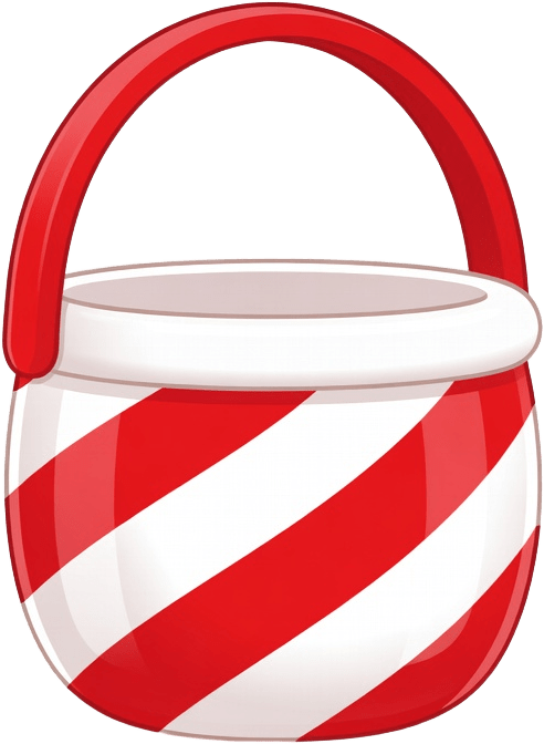 Candy Cane Bucket Icon