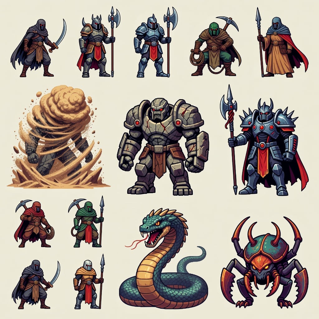 Saudi Regions Enemy and Boss Sprite Atlas