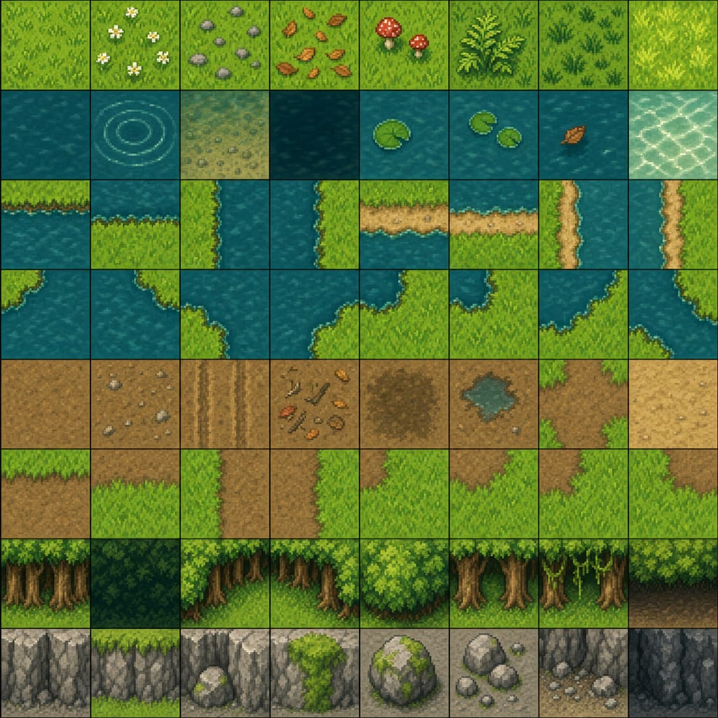 Wald Teich Tileset Candidate C
