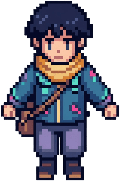 Dusk Explorer Protagonist Sprite