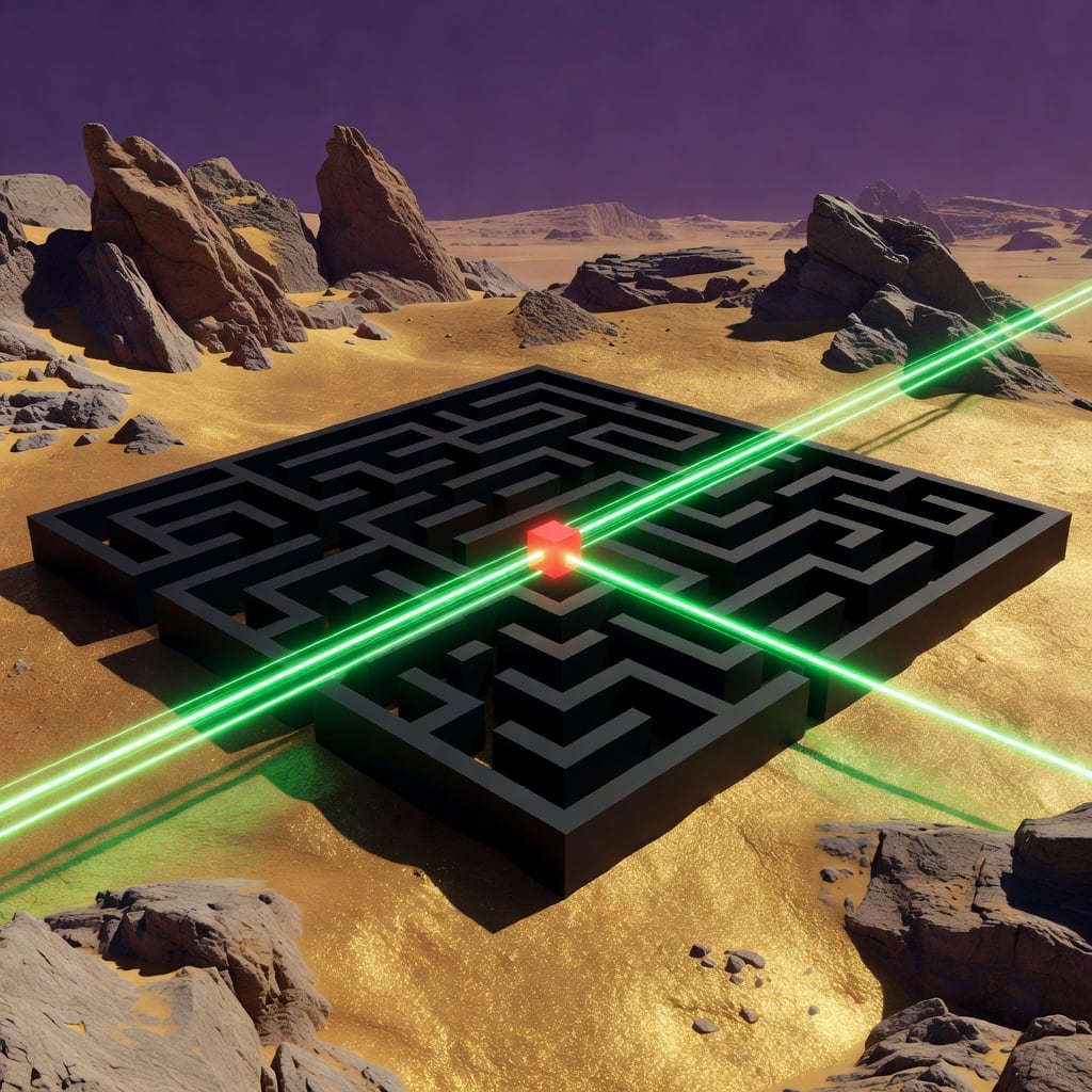 Labirinto sul Pianeta Desertico - Laser Verdi