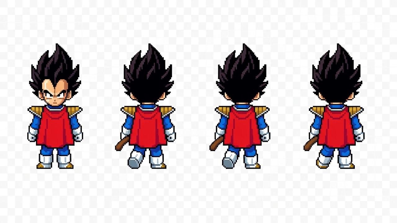 Young Prince Vegeta UP walk strip