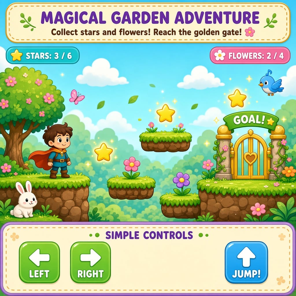 Create a simple 2D adventure game