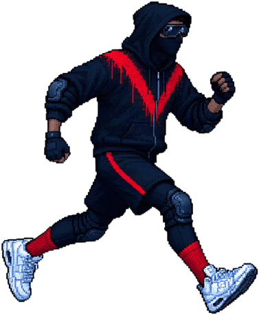 Pixel Hooded Street Hero