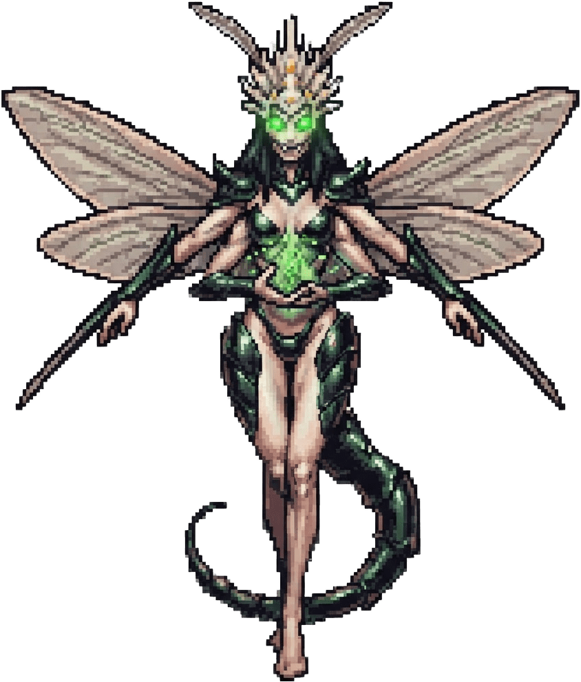 Image: Same exact character as in the reference pixel-art