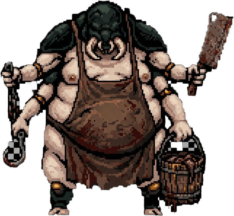 Image: Retro pixel-art enemy sprite for a first-person du