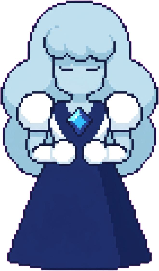Zafiro corte Azul - pixel art (1 / 2)