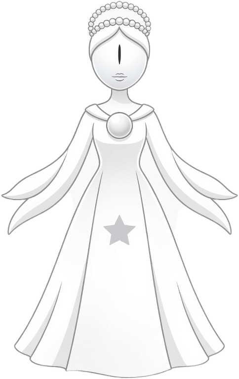 Zafiro Blanca Estrella - Ilustracion de Personaje