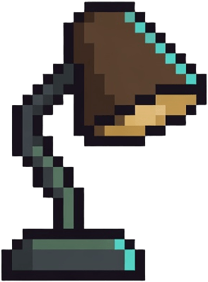 Apartment Interior - Small Desk Lamp (Pixel Art)