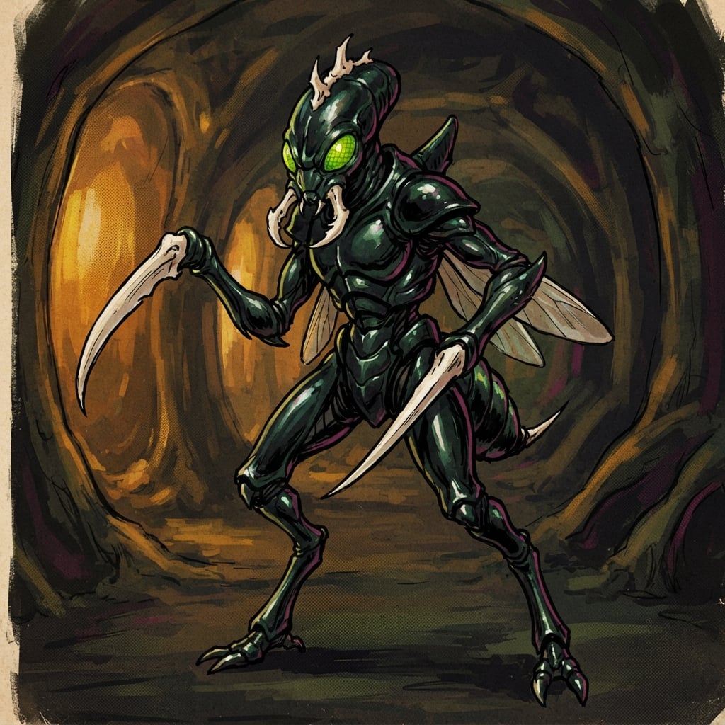 Image: Detailed hand-painted concept art illustration in