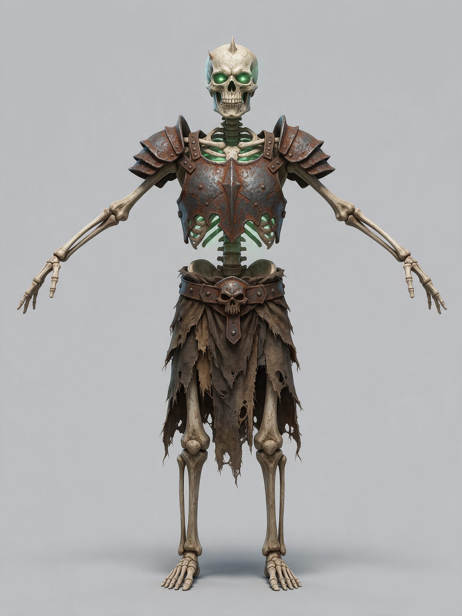Skeleton Warrior T-Pose Concept