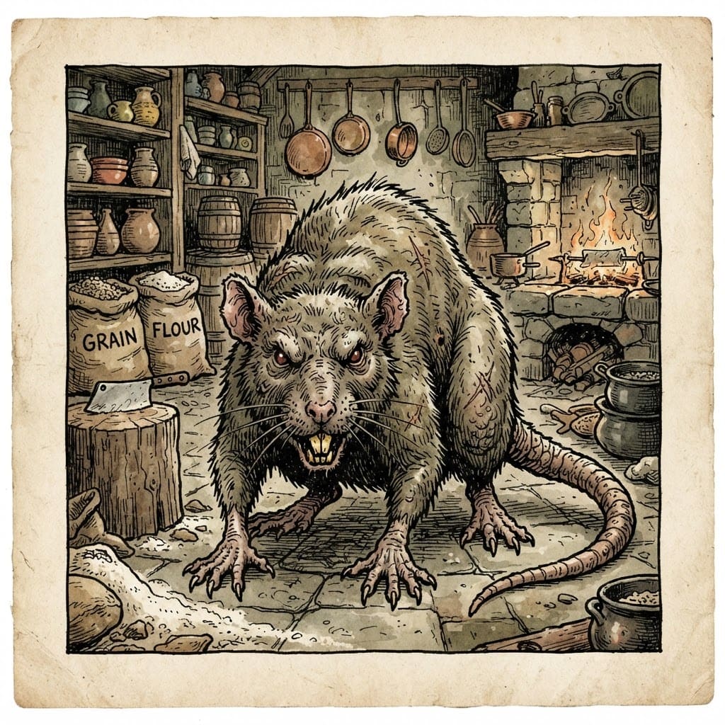 Image: Old-school tabletop RPG rulebook interior illustra