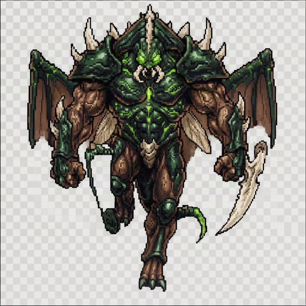 Image: Same exact character as in the reference pixel-art