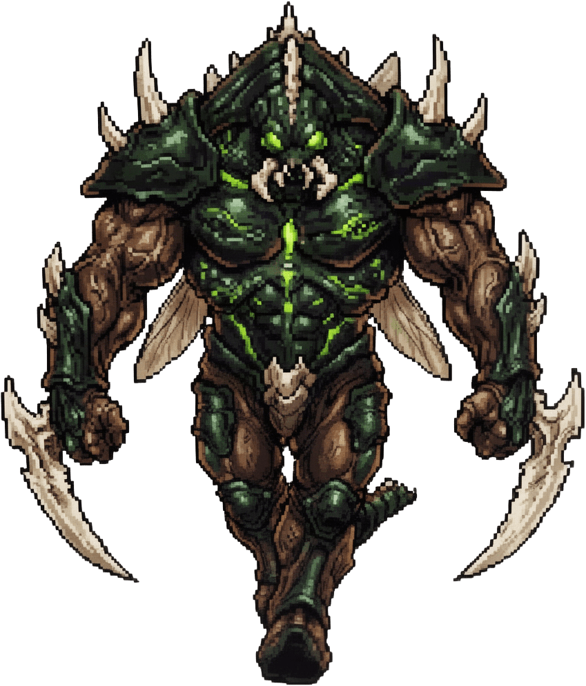 Image: Same exact character as in the reference pixel-art