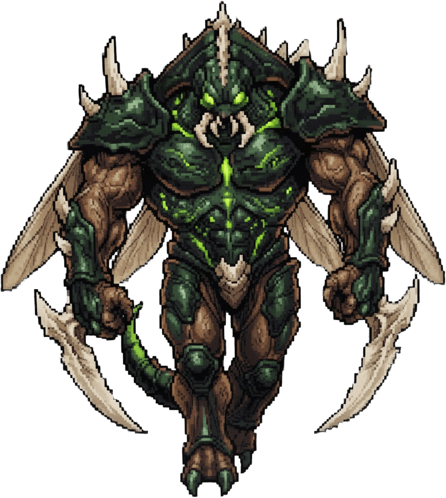 Image: Same exact character as in the reference pixel-art