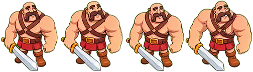 Cartoon Barbarian Idle Sprites