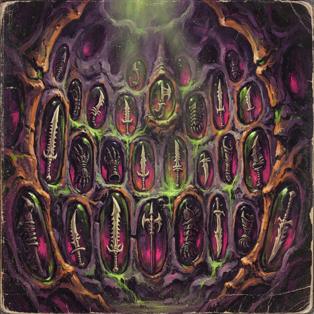Image: Painted paperback cover art in the vein of Frank F