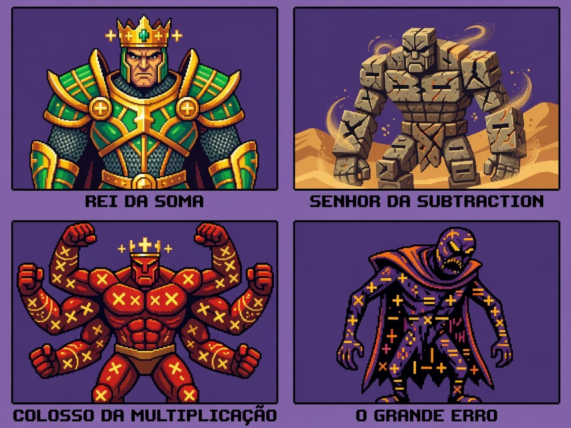 Math Quest — Boss Roster Pixel Art