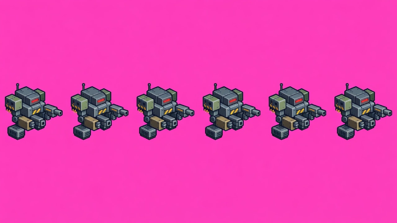 RogueHell enemy_robot_move strip (6 frames)