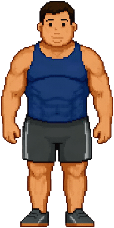 Athletic Pixel Male Sprite