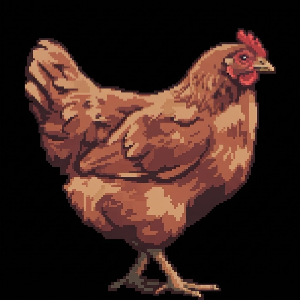 Image: Retro pixel-art game sprite, side view, same exact