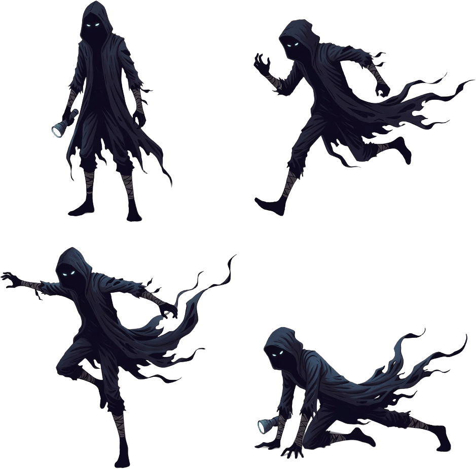 Surreal Hooded Survivor Runner Sprites (1 / 4)