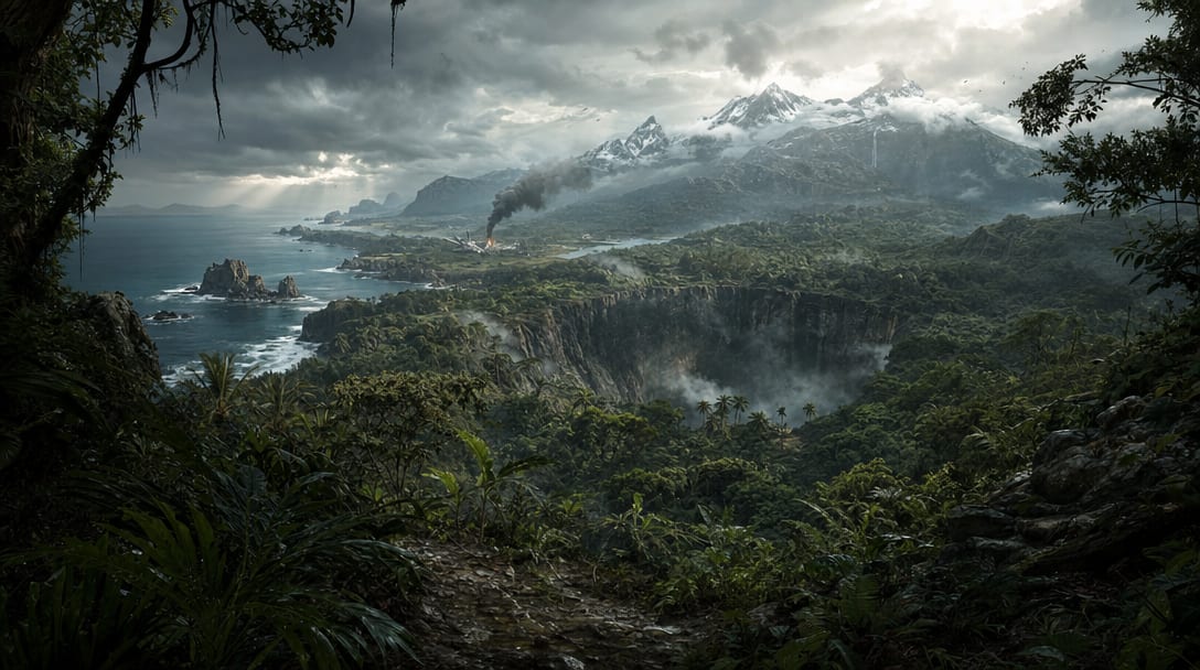 Island Landmark Environment Key Art