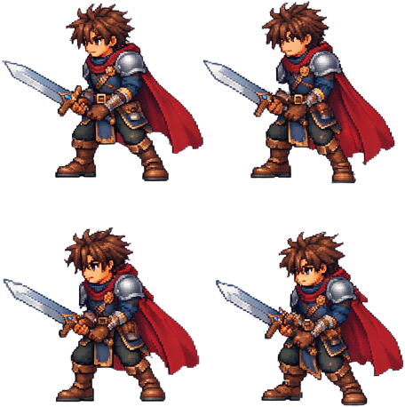 Four Character Pixel Group