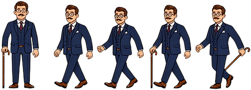 Gentleman Walking Sprite