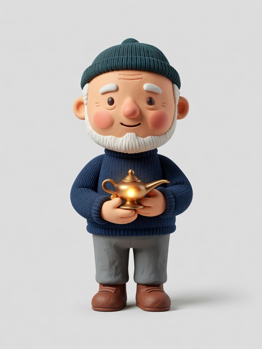 Kind Elderly Lamp Keeper Reference