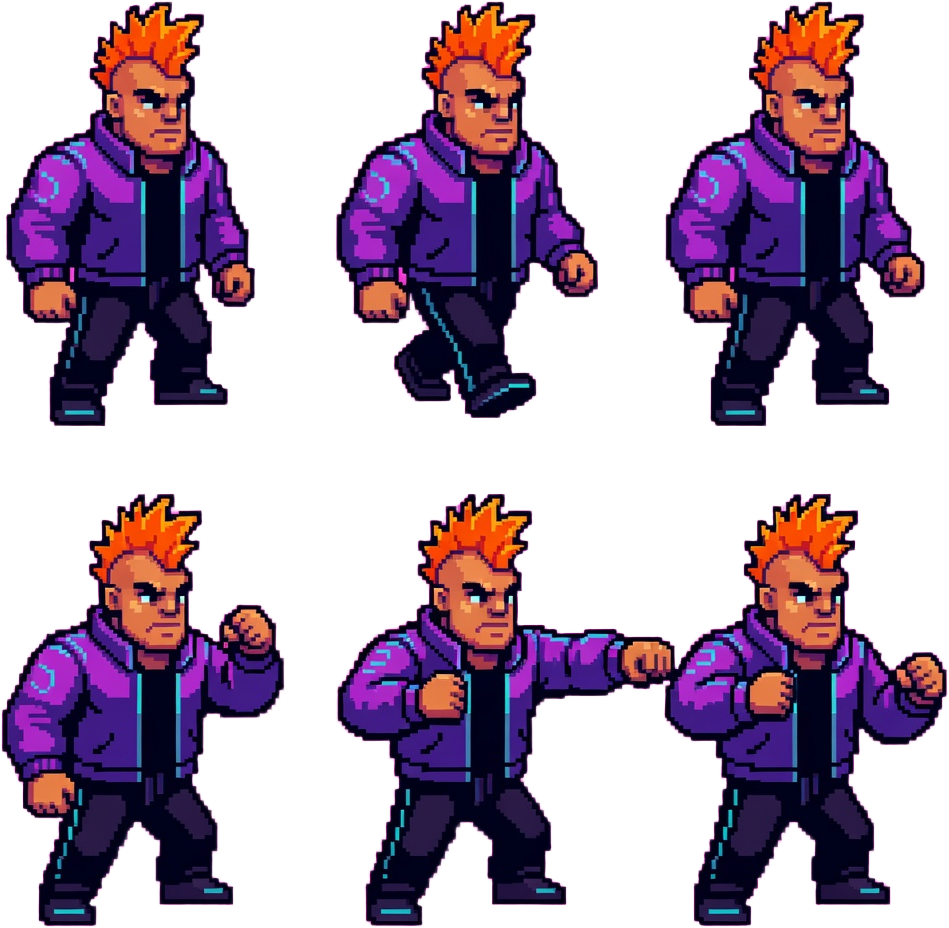 Street Punk Enemy Sprite Sheet