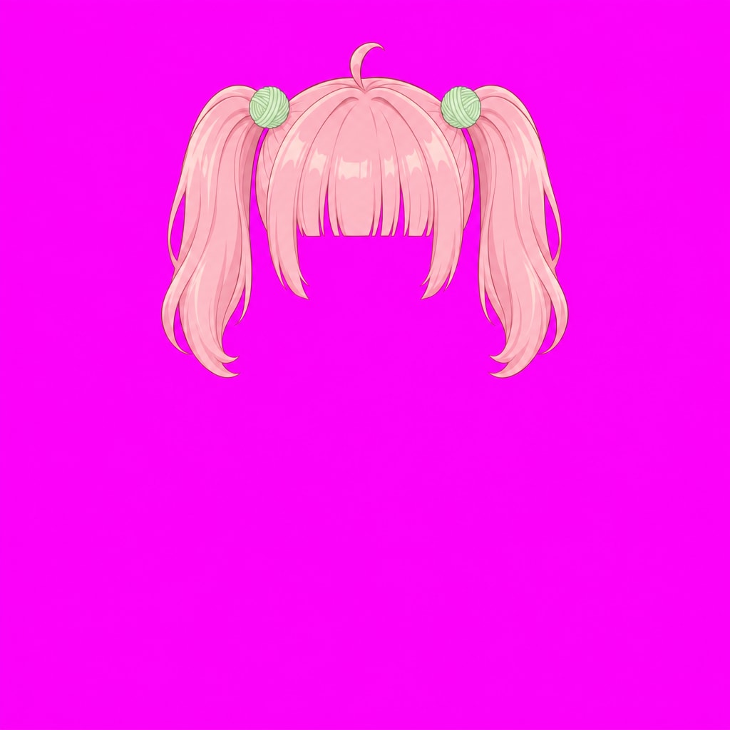 Task Hero Hair - Pink Twin Tails
