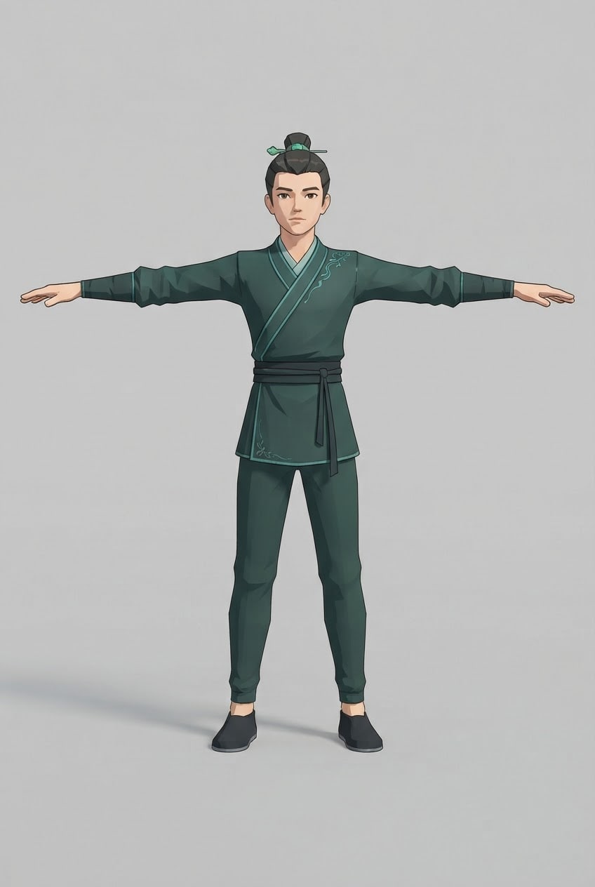 Wuxia Cultivator T-Pose Concept