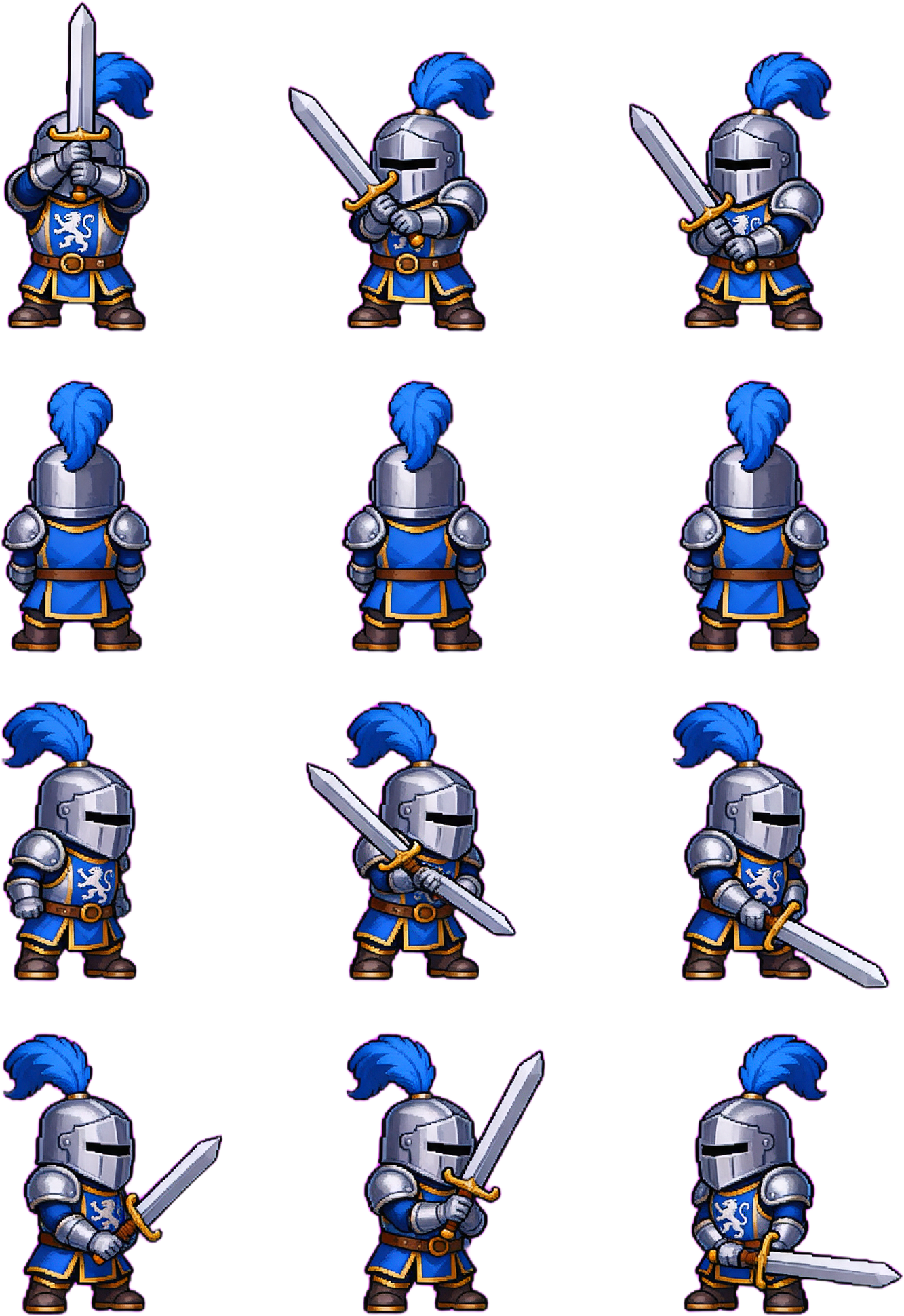 Knight Overhead Chop Attack Sheet