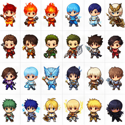 Chibi Elemental Fighters