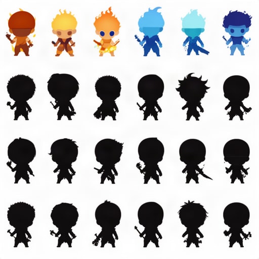 Chibi Elemental Fighters