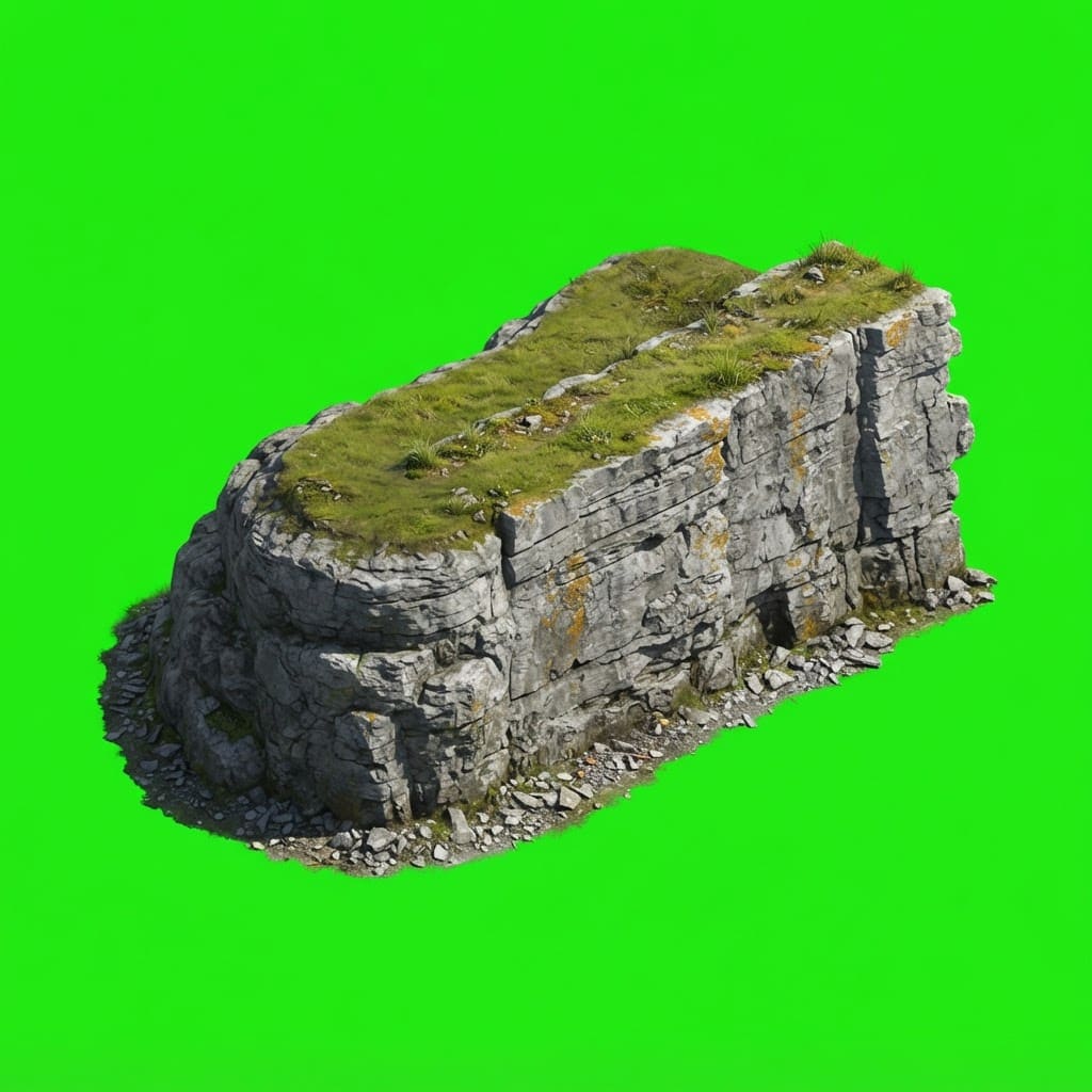 Image: Game sprite, single isolated object on a flat soli
